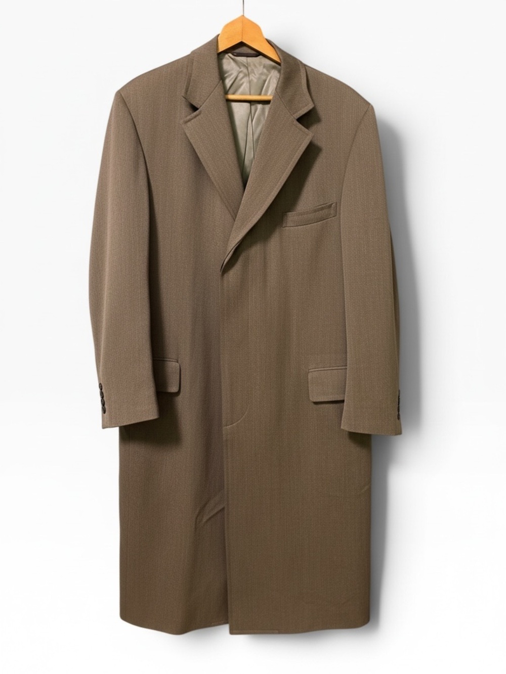 J. Press Vintage 100% Wool Overcoat Made in USA Brown Topcoat Trench